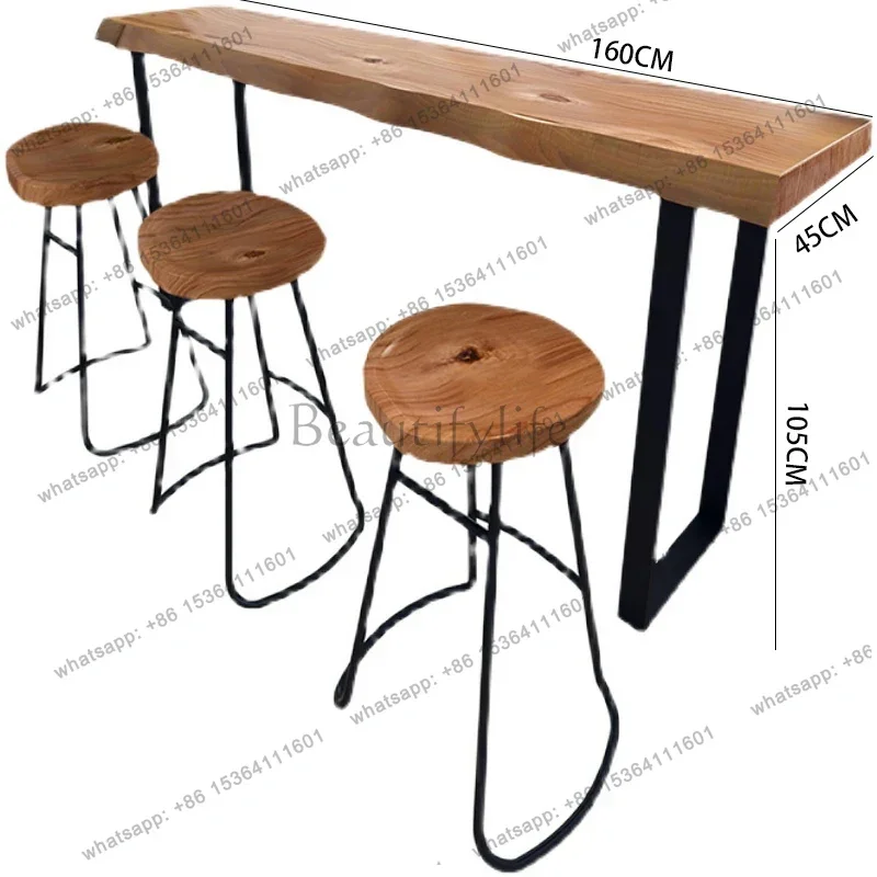 Factory Direct Sales Modern Wood Bar Table Balcony Lean Against Saloon Commercial Desk Dj Bar Table Reception Booth Night Club F