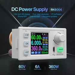 1X RK6006-BT CNC Direct Current Regulated Power Supply 60V 6A 4 Digit Communication Adjustable DC to DC Step Down Voltage Bench