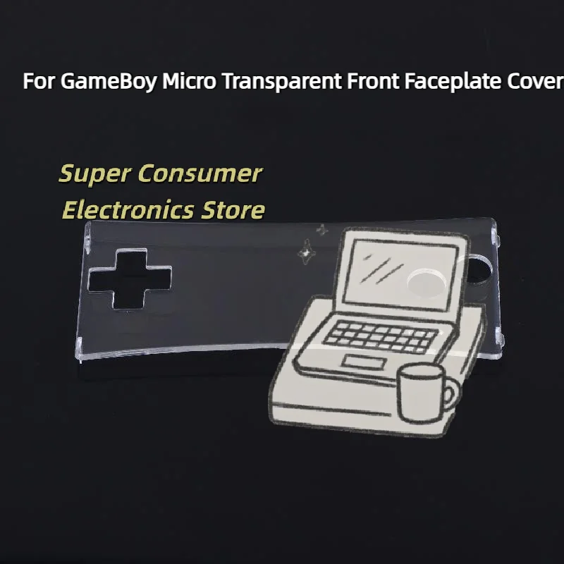 For Gameboy Micro Transparent Clear Front Faceplate Cover For GBM System Front Shell Case & Protective Film Accessories