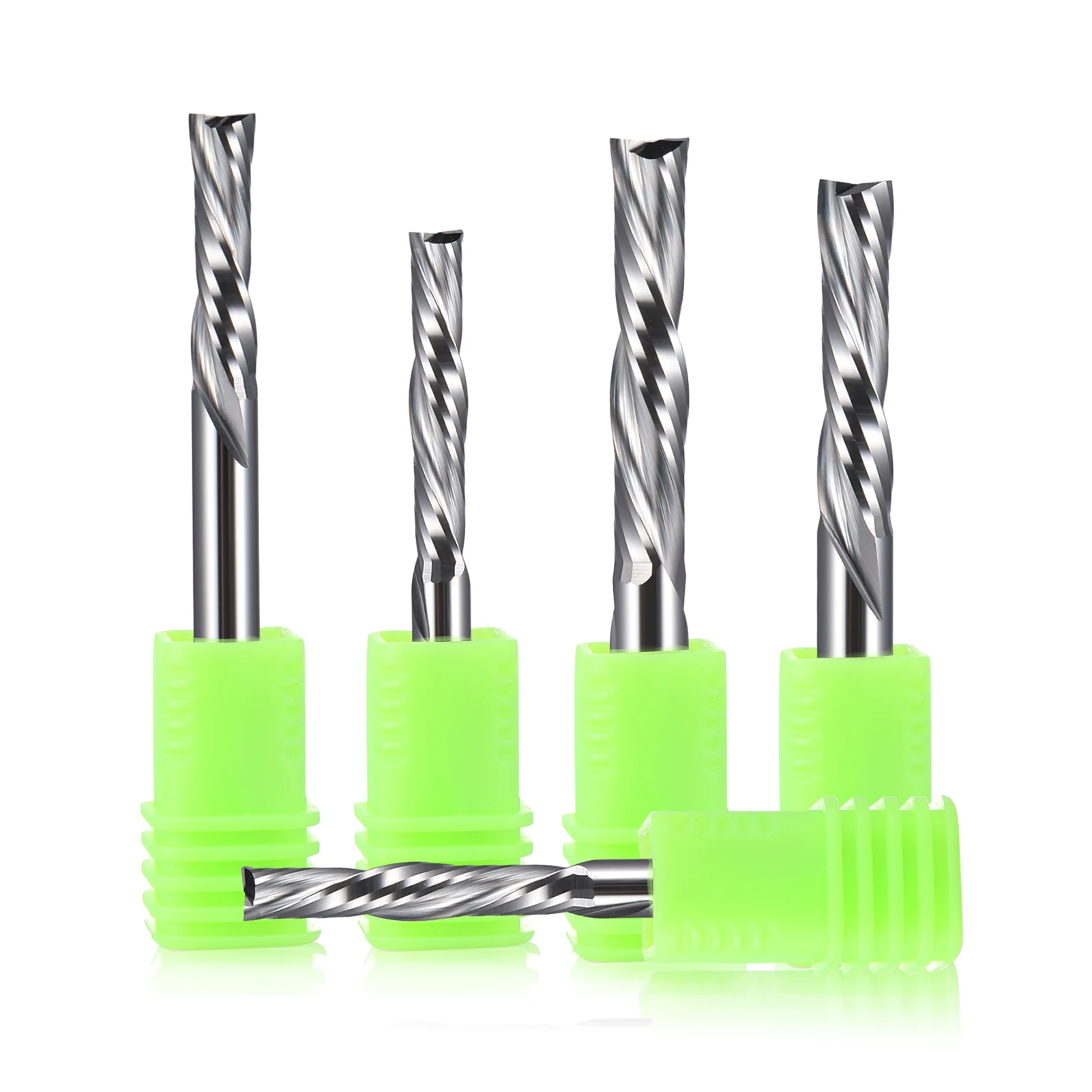 1Pcs 3.175mm 4mm 5mm 6mm AAA left handed 2 spiral flute bits, Down Cut carbide endmill, Left-Handed spiral cutter