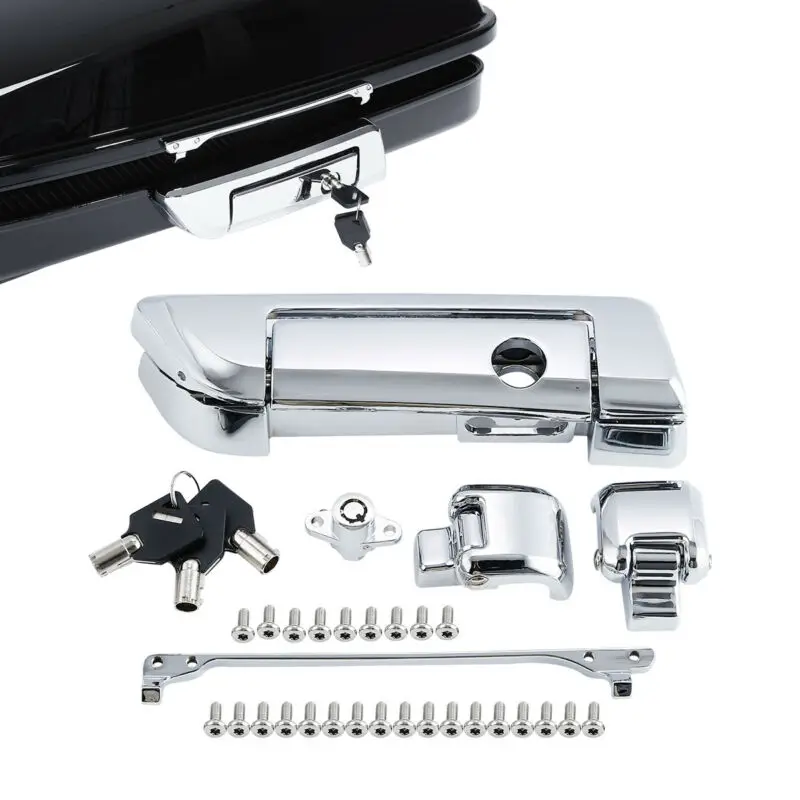 

Motorcycle Hard bag Saddlebag Hardware Latch Hinge Lock Kit For Harley Touring Street Glide Road King Road Glide 2014-up