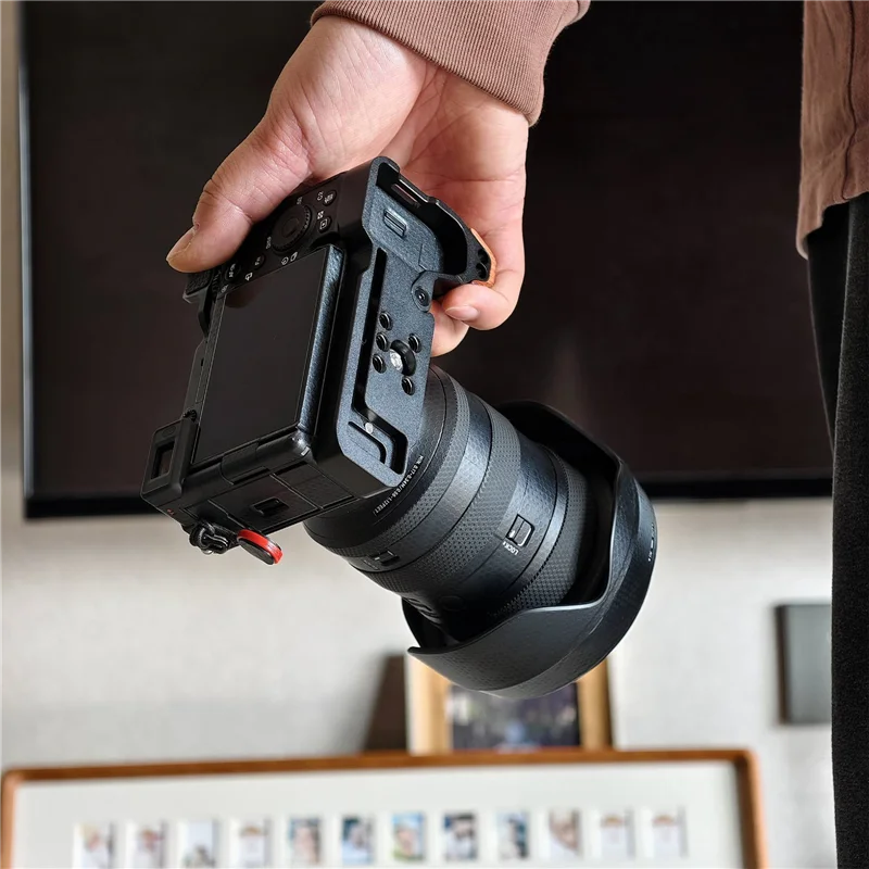 AED7-L Hand Grip For Camera Base Plate Quick Release Support Quick Installation System Tripod Mount For A7C2/A7CR