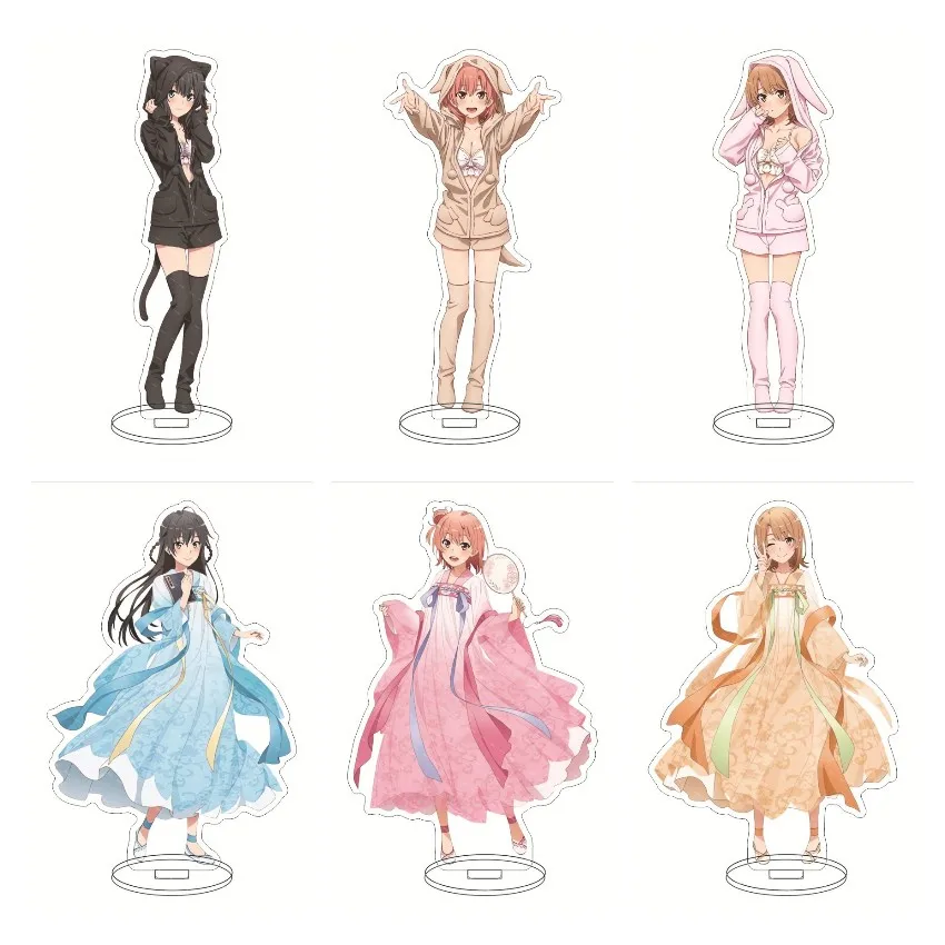 Japan Anime My Teen Romantic Comedy SNAFU Figures Yukinoshita Yukino Yuigahama Yui Cosplay Acrylic Stands Model Plate Desk Decor