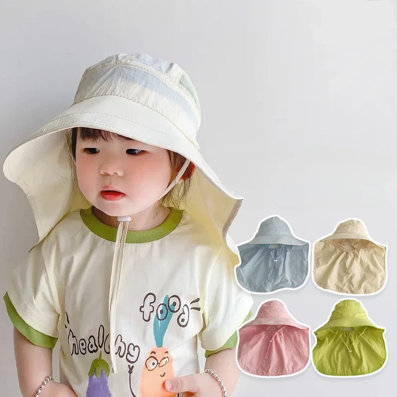 NewThin sombrero de pescador para bebé – Transpirable color caramelo - imagen 2