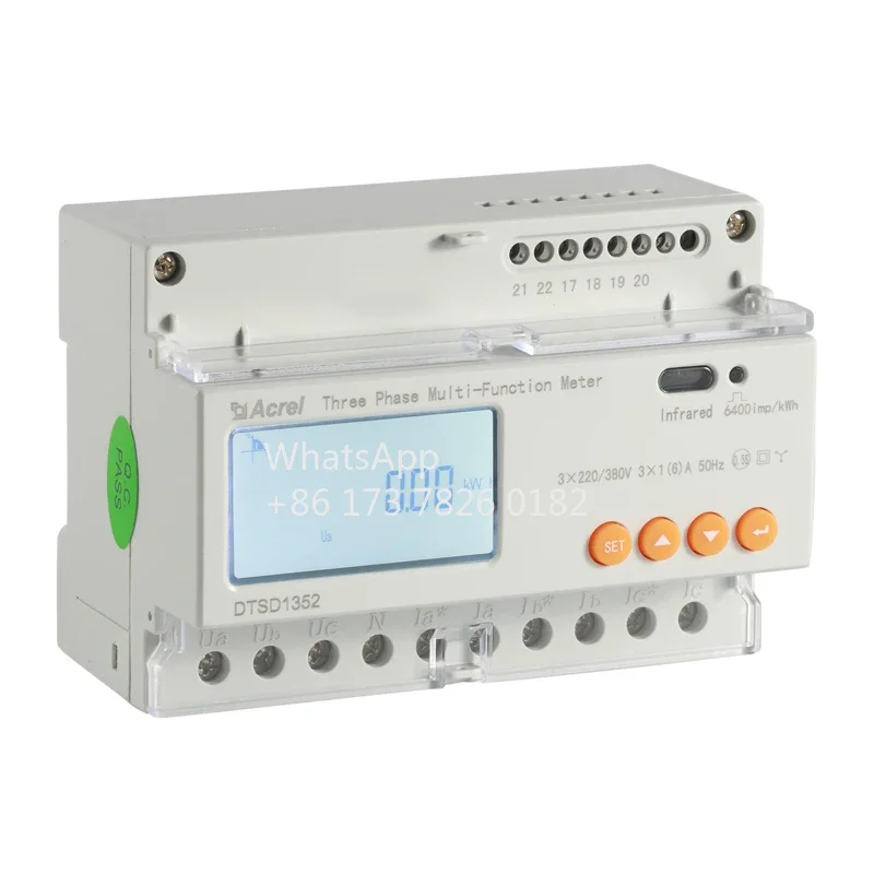 DTSD1352 Three Phase Bidirectional Energy Meter KWH 220V/380V RS485 Modbus-RTU for Sungrow Brand Inverter BB