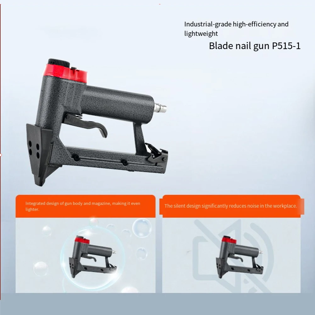 Adjustable Exhaust Pneumatic Stapler Pneumatic Stapler Air Nailer As Shown Picture Frame Tool Clean Airflow Control
