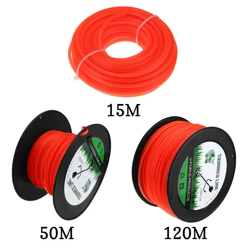 Rodada Nylon Cord Wire String para Grass Trimmer Linha Corda Cut Strimmer Rolo 27 Milímetros