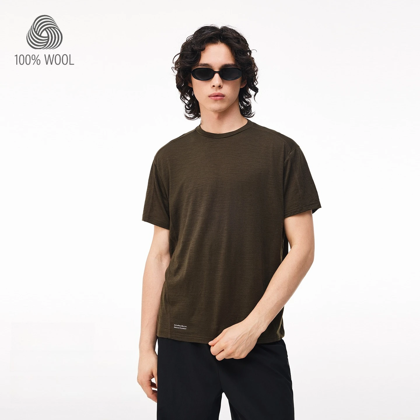 Men’s Outdoor Sports T-Shirt, Breathable Quick-Dry & Cooling, Lightweight Performance Tee.100% Merino Wool Cool-Lite Unisex