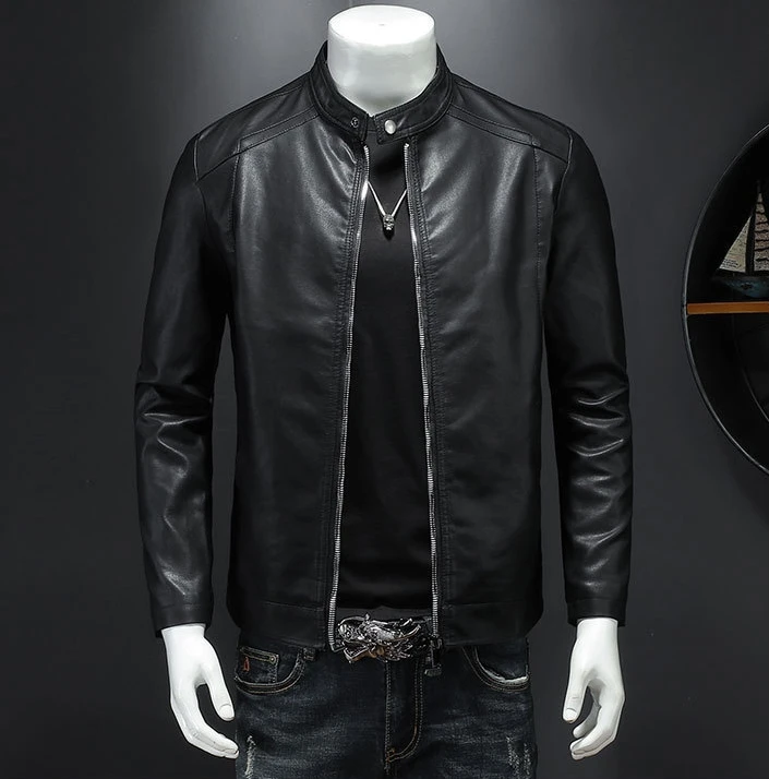 Veste de moto en cuir pour hommes, haute qualité, mode décontractée, vêtements classiques pour hommes, faux, haute qualité, créateur de marque, nouveau