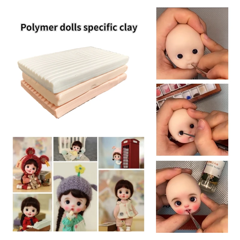 Pottery Dolls Special Clay DIY Polymer Clay Creative Models /Anime Characters Face Contours Kneading Molding Manual Materials