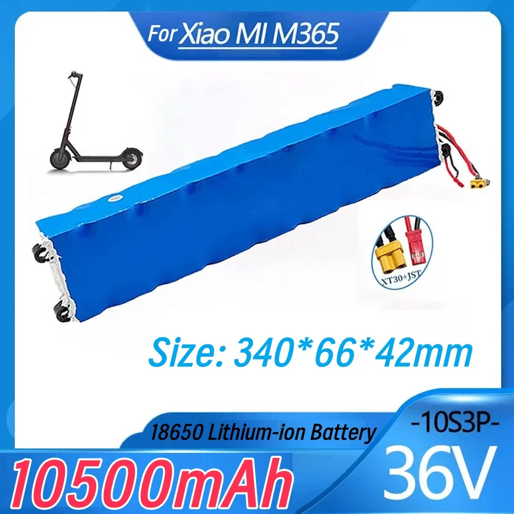 

✨ 18650 Lithium-ion 36V 10500mAh 10S3P Battery Suitable For Xiaomi M365/M365pro Electric Scooter battery pack with BMS