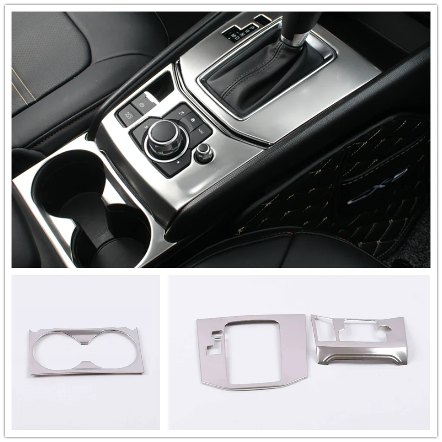 

For Mazda CX-5 CX5 2017 - 2022 LHD Interior Accessories Transmission Shift Stalls Gear Frame Water Cup Holder Cover Trim