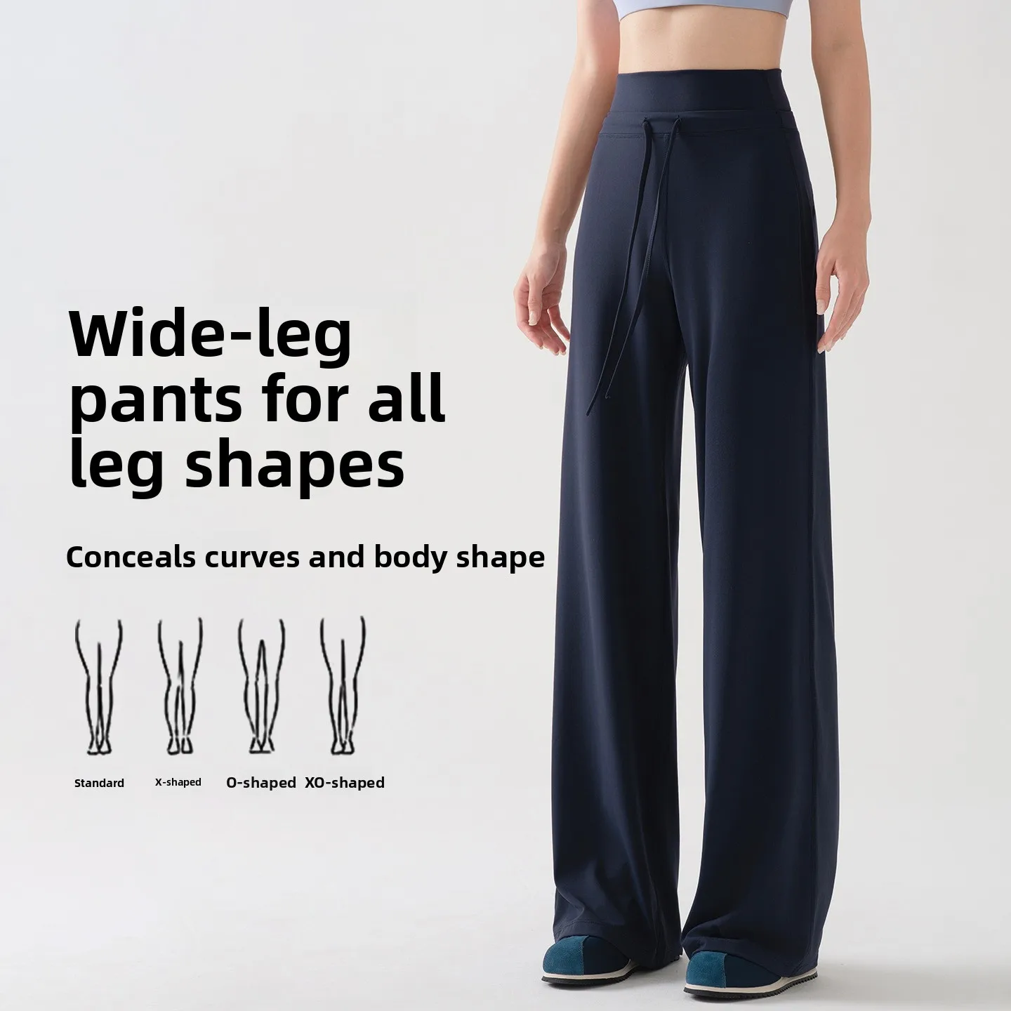 ゆったりとしたハイウエストヨガパンツ レディース ワイドレッグパンツ アウトドアウェア フィットネス スポーツ ストレートカットパンツ ロング丈 ボトムス