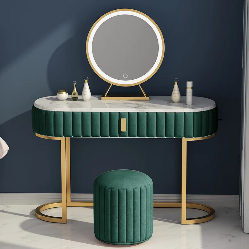 

Desings Drawers Dressing Table Handles Minimal Nordic Metal Modern Makeup Table Mirror Storage Women Mesa Maquillaje Funiture