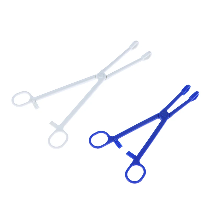 Fórceps hemostáticos de plástico para uso médico, pinzas de pesca afiladas, tijeras quirúrgicas de esponja de bola de algodón, 1 piezas