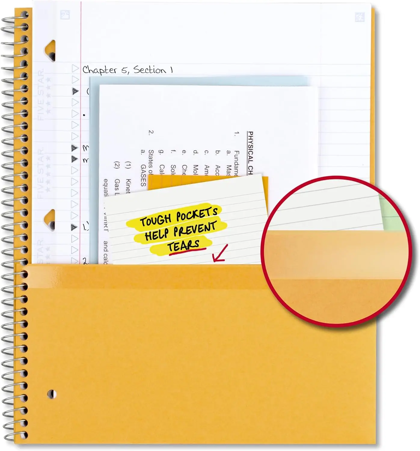 Spiral Notebook 4-Pack, College Ruled, 100 Sheets Each, Water Resistant Cover, Fights Ink Bleed, 8.5x11", Purple/Pink/White/Green view 5
