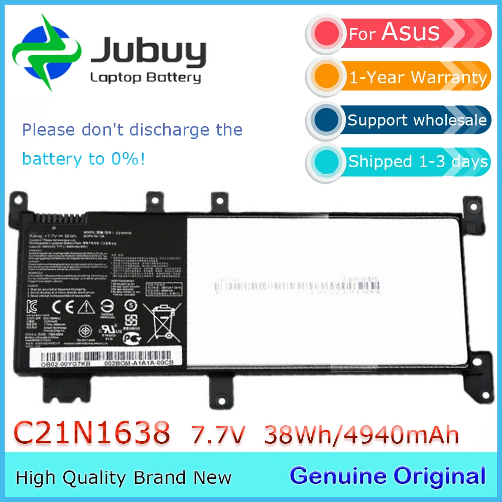 C21N1638 7.7V 38Wh Original Laptop Battery for Asus X442UR X442UQ X442UN F442U F442UR A480U X442U 2ICP4/59/134