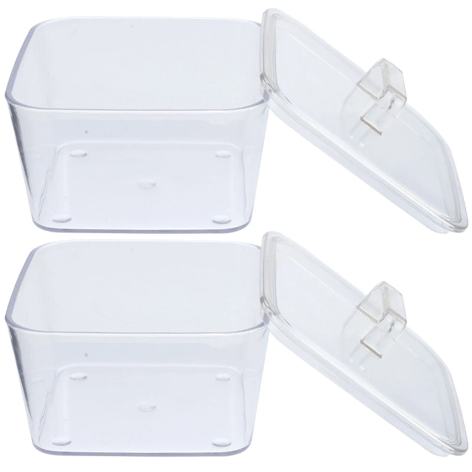 

2Pcs Snack Storage Bowls Clear Fruit Dessert Bowls with Lid Multi-Function Kitchen Containers Clear Bowl