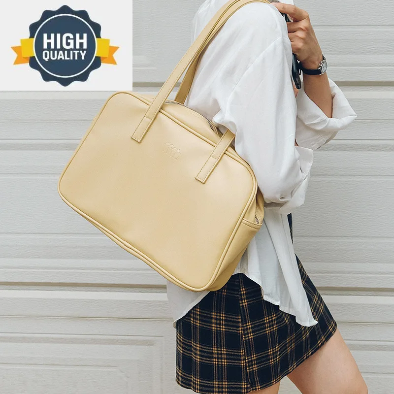 

Academy Style Korean Shoulder Bag New Simple Versatile Satchels Fashion Travel Large Capacity Solid Color Commuter s