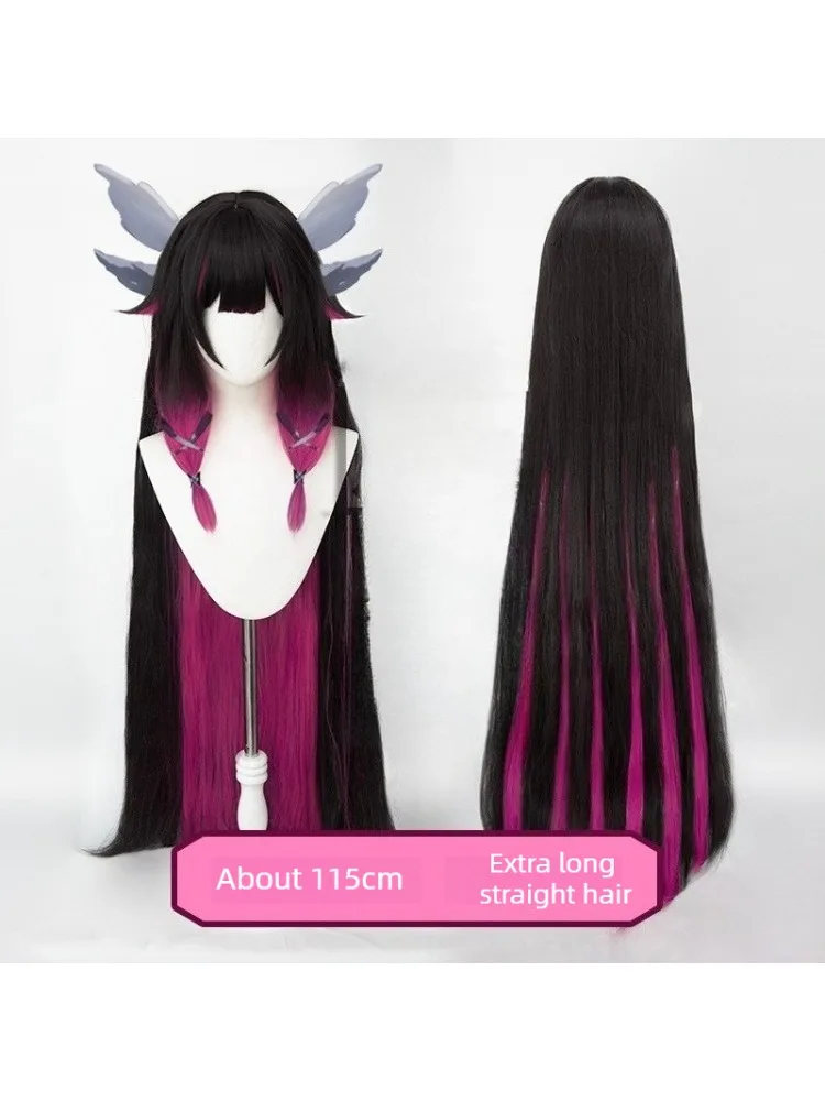 Columbina Cosplay Perücke Damen 115cm Perücke Anime Cosplay Perücken Hitzebeständige Synthetikperücken für Halloween Karneval Party Kostüm
