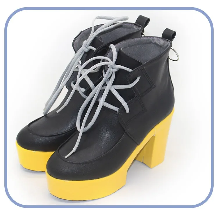 Orphie Cosplay Shoes Game Zenless Zone Zero Black High Heels PU Leather Shoes Big Size Halloween Carnival Boots Custom Made