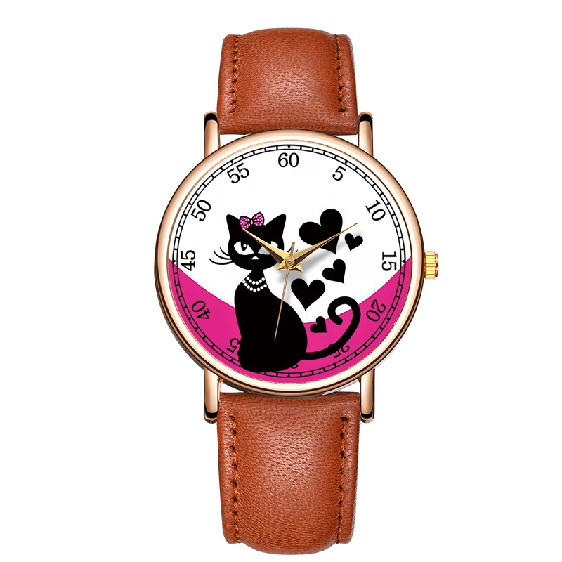 Fashion Quartz Watch For Girl Elegant Waterproof Real Leather Wristwatch Montre Femme Dropshipping