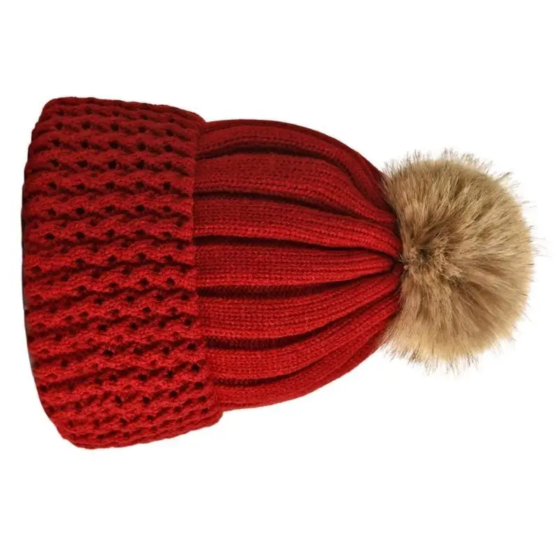 

652F Knitting Winter Hat for Adult Solid Color Unisex Handcrochet Beanie Hat Outdoor Sports Hat Cold Weather Warm Headdress