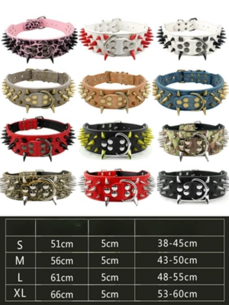 Dog Anti Bite Collar Traction Rope Bulldog Bitdog Bulldog Castro Fierce Dog Rivet Shepherd Dog