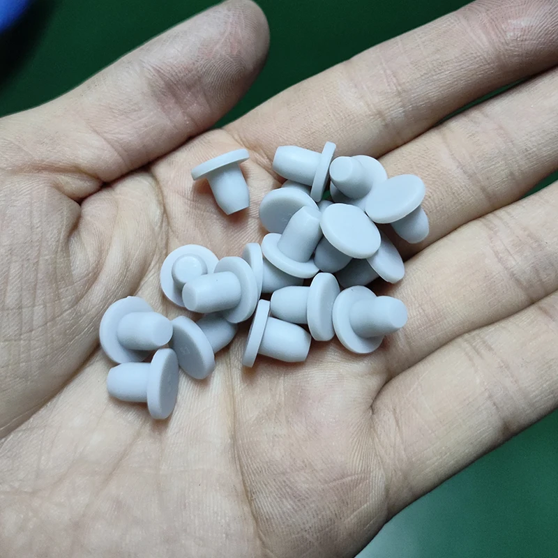 Grey Silicone Plug Circular Rubber Plug Elastic Sealing Plug Circular Pipe Hole Bore plug Food grade silicone plug 2.7mm-14.1mm