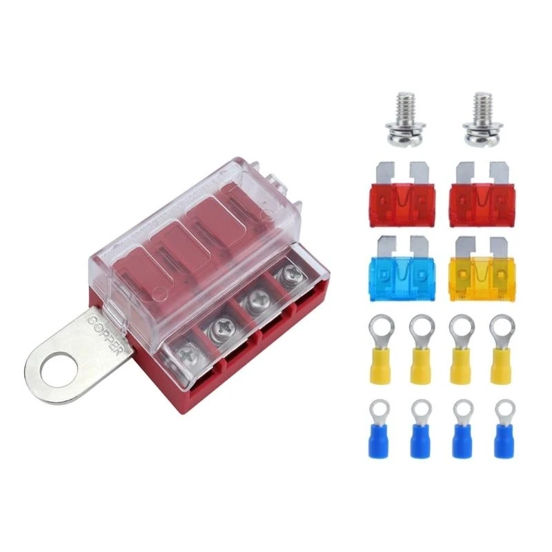 

Y9UC Multifunction Fuses Block set Waterproof 32V Fuses Panel set for Automotive & Marine