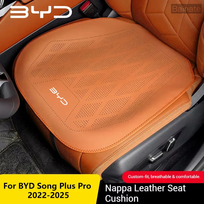 Autositzbezüge, für BYD Song Plus Pro 2020-2025, Schutzhüllen, atmungsaktiv, schweißfest, Ledersitzkissen für alle Jahreszeiten
