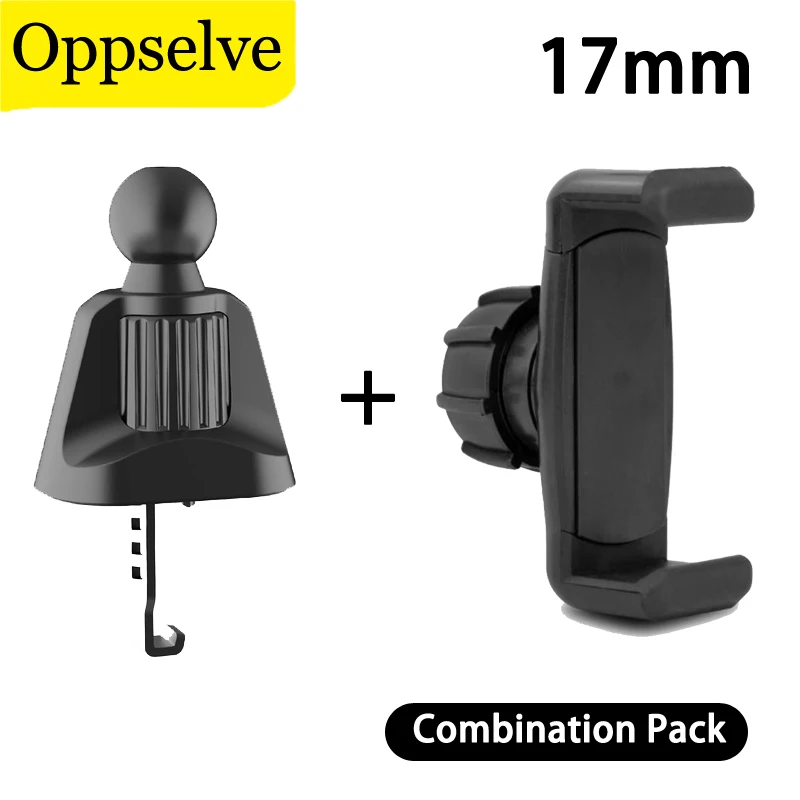 Portable 360 Rotation Car Phone Holder Set Ventilation Clip Air Vent 17mm Ball Head Mobile Phone Stand For iPhone 14 13 12 X GPS