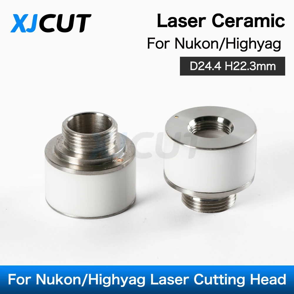 

XJCUT 10Pcs/lot Highyag Fiber Laser Ceramic Ring Diameter 24.4mm Height 22.3mm Nozzle Holder New Type For Cutting Machine Nukon