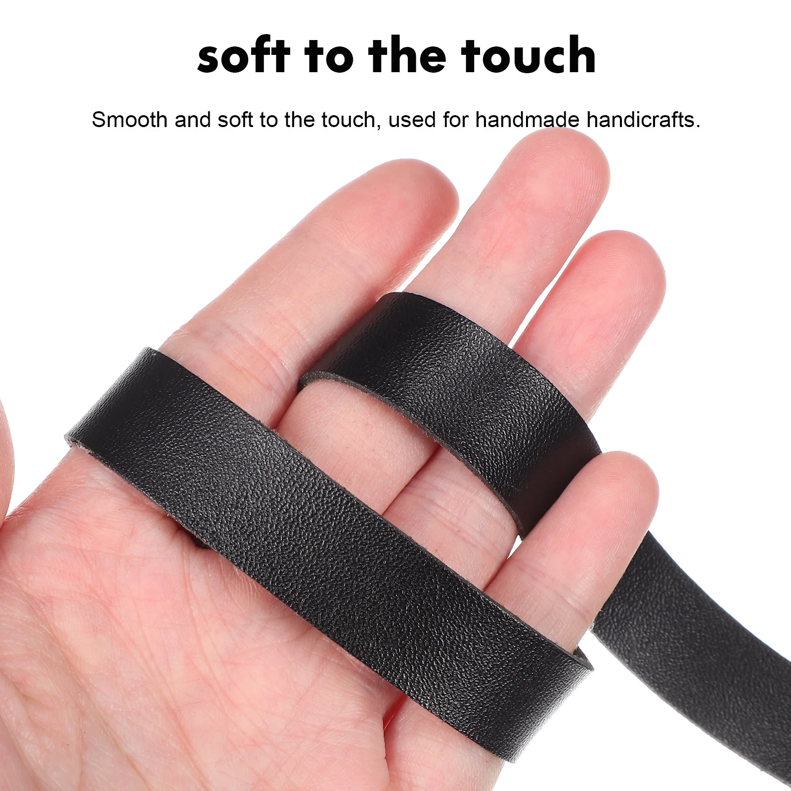 

3Pcs Microfiber Faux Belt Strip Single Sided Flat Strap Cord for DIY Jewelry Bag Making Crafts Strap