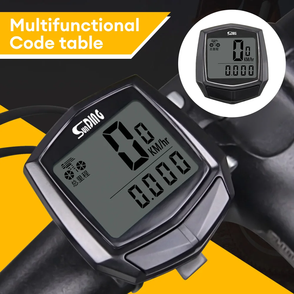 

Bike Computer Bicycle Speedometer and Odometer 15 Function Wired Bike Computer Waterproof Electric Bike Riding Control Panel