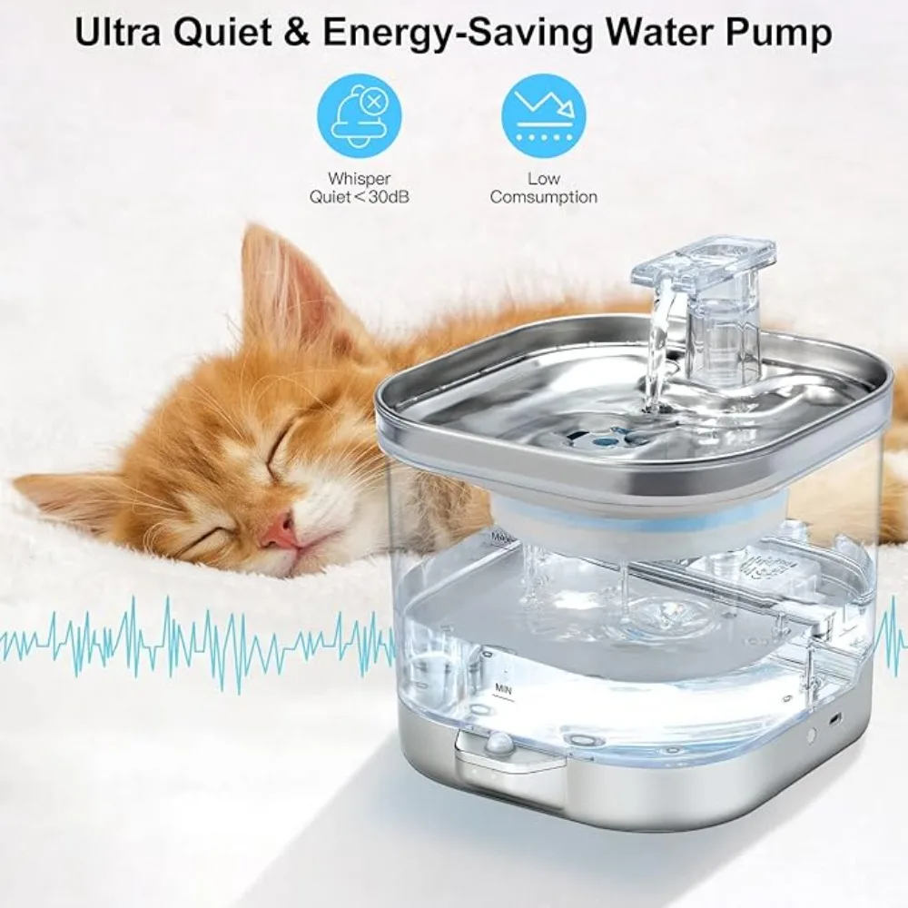 Cat and Dog Fountain Automatic Drinking Fountain Pet Water Dispenser Wireless Smart Charging Cat Watering Fountain