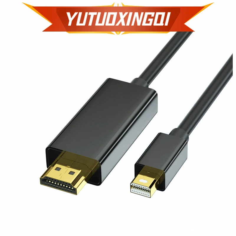 Minidp-Adaptador de Cabo Compatível com HDMI, Conversor de TV para Computador, Plug and Play para Notebook, Macbook Air Pro, 1.8m, 4K HD, MiniDP