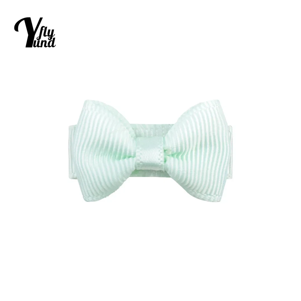 10pcs/lot 3.1 CM Mini Solid Color Ribbon Bows Toddler Hair Clips Cute Princess Bangs Hairpins Baby Headwear Holiday Gift