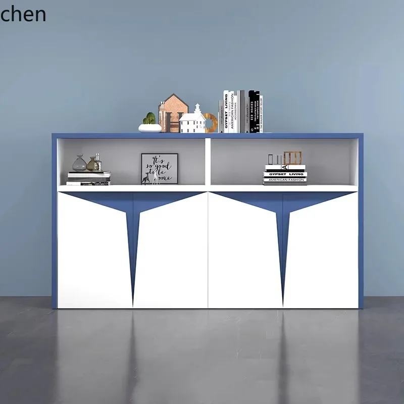 DSA-- Decoration Cabinet Simple White Bookshelf Lacquered File Archive Storage Cabinet