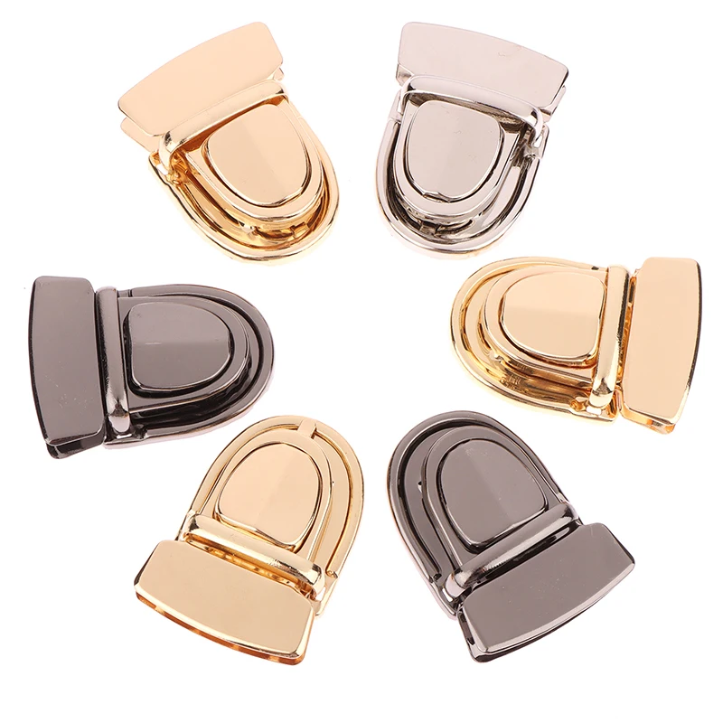 5Pcs Metal Locks Bag Clasp Catch Buckles For Handbags Shoulder Bags Purse Totes Closures Snap Clasps DIY Craft Accessories