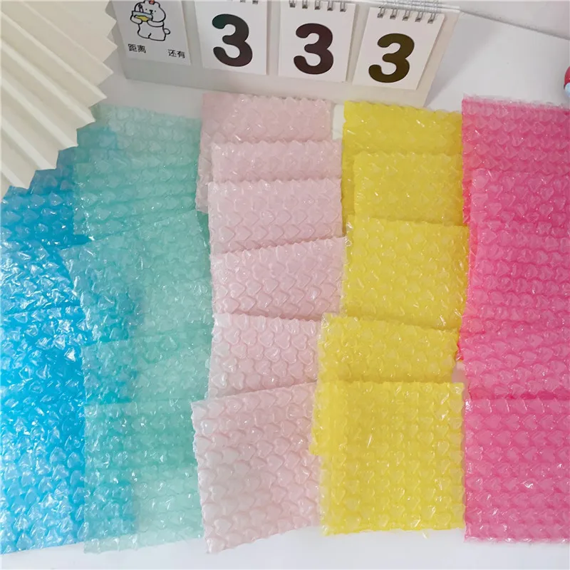 10pcs Love Heart Shaped Bubble Mailers Envelope Protective Wrap Plastic Shockproof Bag Foam Packing Bags Cushioning Bag