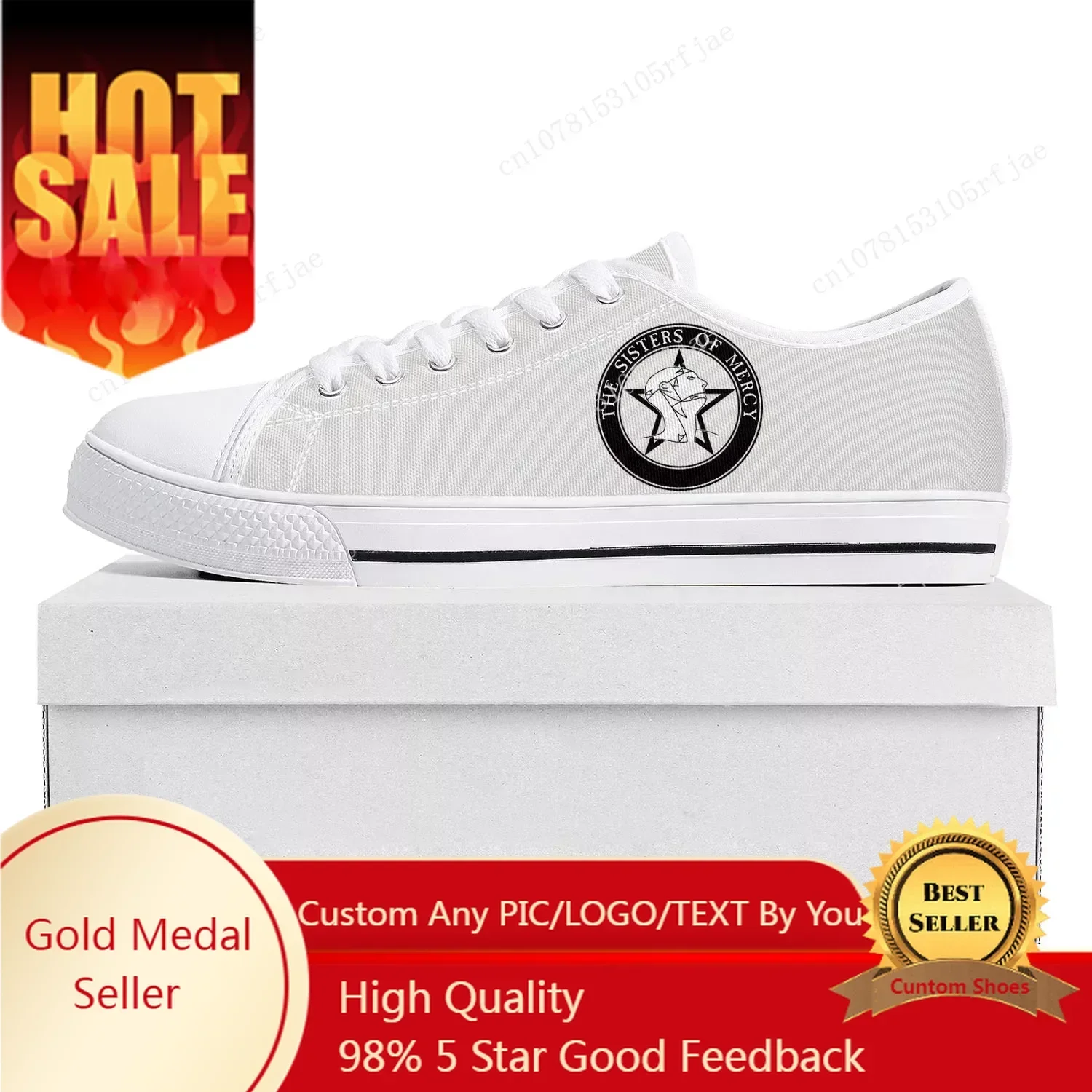 Andrew Eldritch Mercy Music Rock Band Low Top Sneakers Mens Womens Teenager Canvas Sneaker Couple Shoes Custom Shoe
