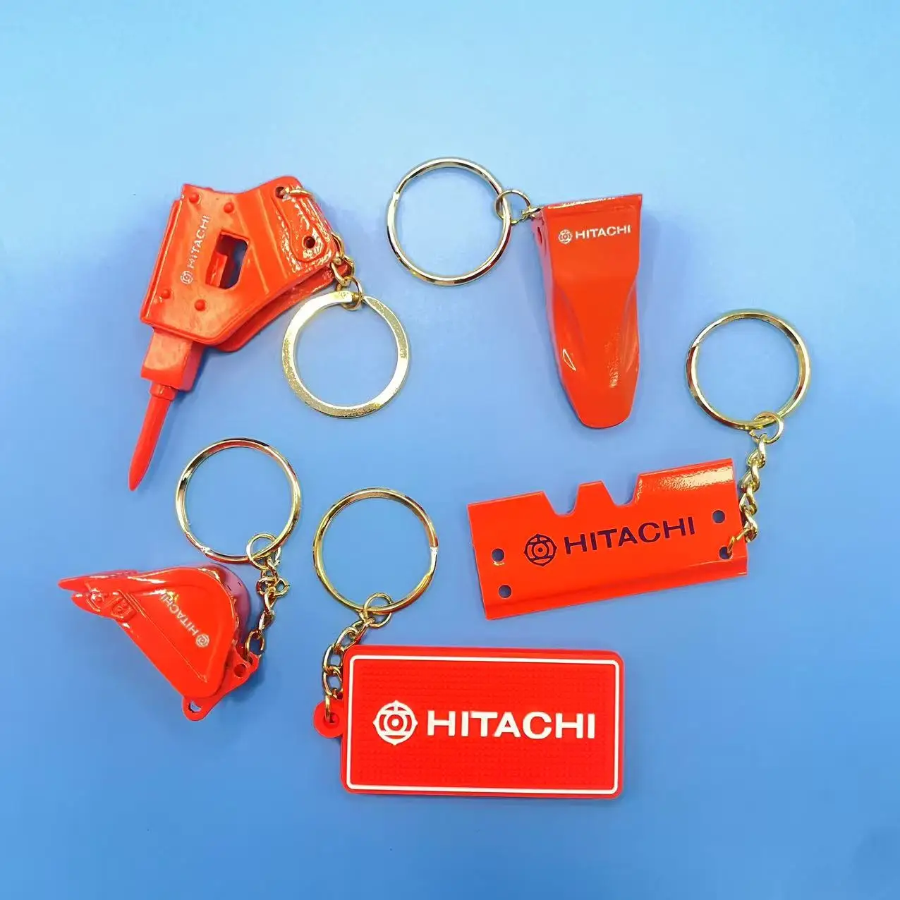 

1pc Bucket Key Chain For Hitachi Excavator Heavy Equipment Keychain