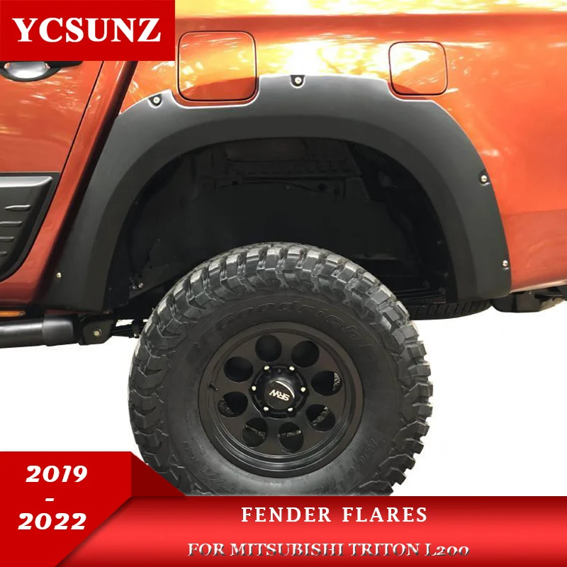 

Wheel Arch Fender Flare Mudguard For Mitsubishi Triton L200 2019 2020 2021 2022 Ram 1200 Strada Strakar Double Tanks Accessories