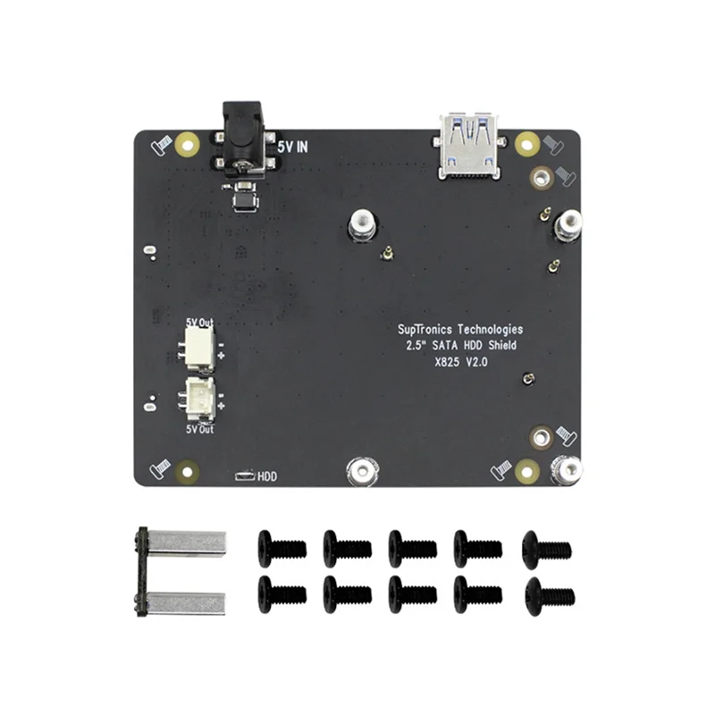 Placa de expansión de almacenamiento X825 V2.0 para Raspberry Pi 4B X825 NAS, disco duro SATA de 2,5 pulgadas, unidad SSD, placa de expansión