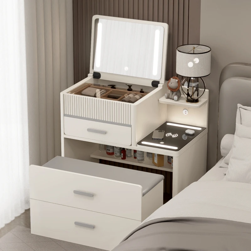 English Makeup Vanity Table Mirror Computer Console Accessories Drawers Dressing Table Storage Mesa De Maquillaje Home Products