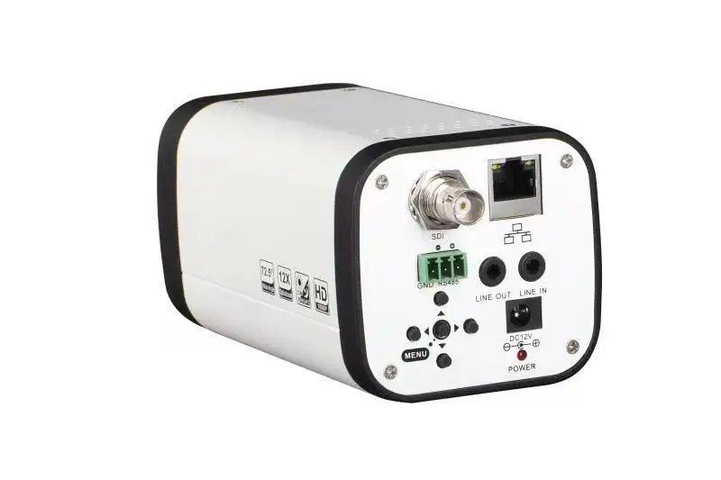 New All-in-One HD Color IP-Camera 1080p 12x Optical Box Camera support 3G-SDI PoC and PoE