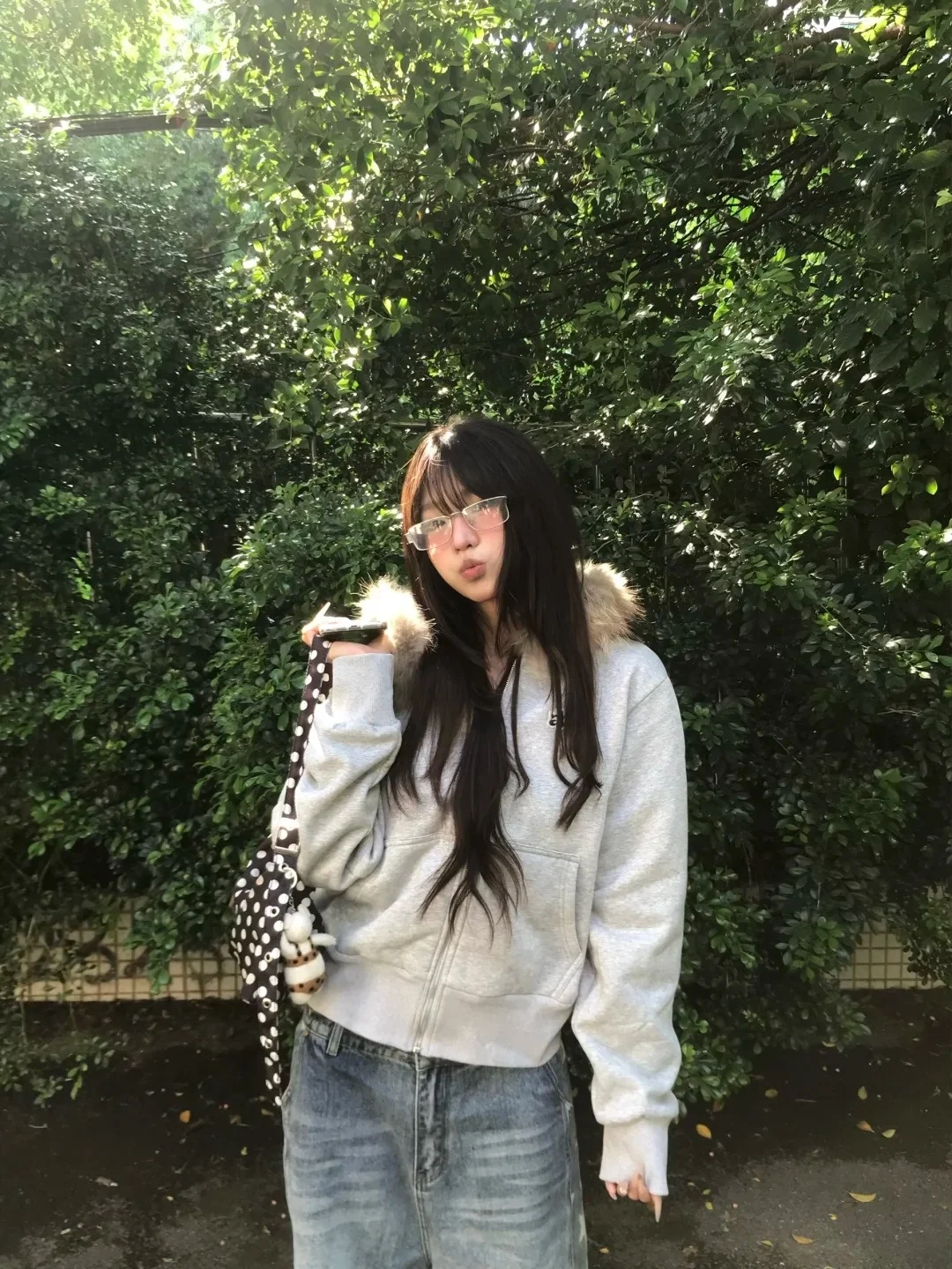 Retro American Hooded Jacket Women's Autumn Winter Thickened Fluffy Collar Loose Fit Sweatshirt Stylish Commute Style Zipper ...