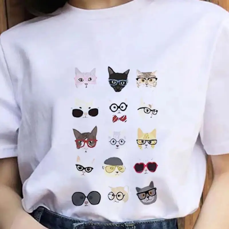 

Women Fashion 2022 Cartoon T Shirt Print Summer Shirts Female Sexy Aesth