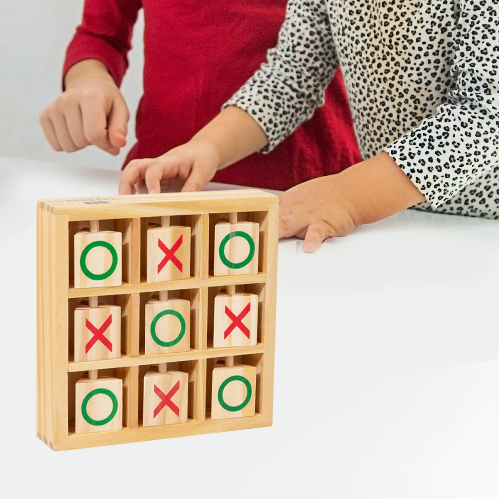 Tic TAC Toe juego de entretenimiento, piezas de ajedrez giratorias, ocio, rústico, inteligente, regalos únicos para adultos y familia